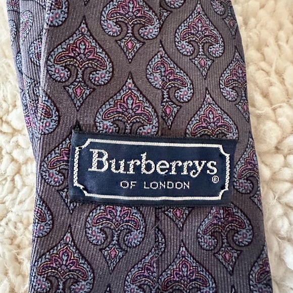 Burberry Tie in Deep Purple and Blue Paisley - Picture 4 of 7